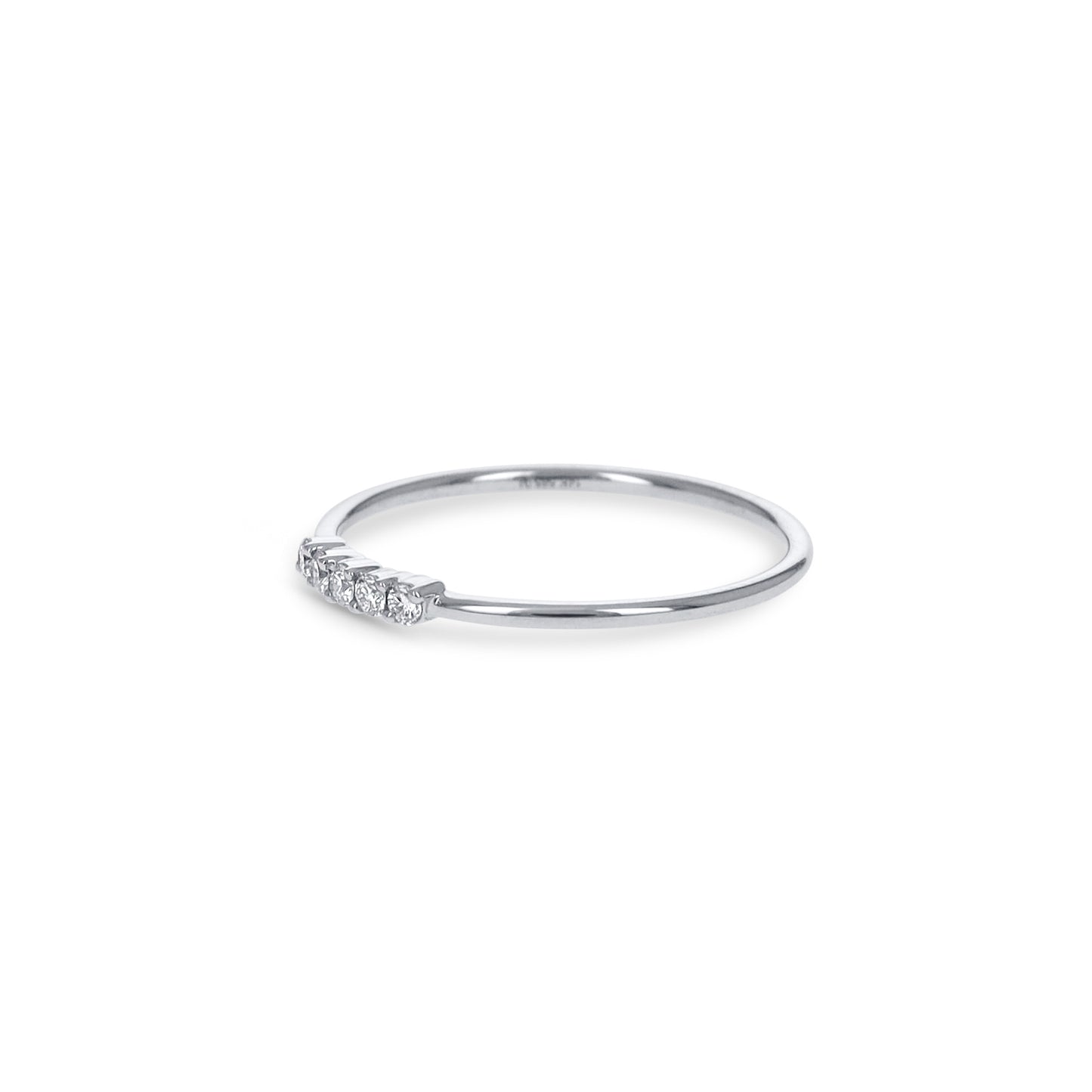 Petite Diamond Ring in 14kt White Gold