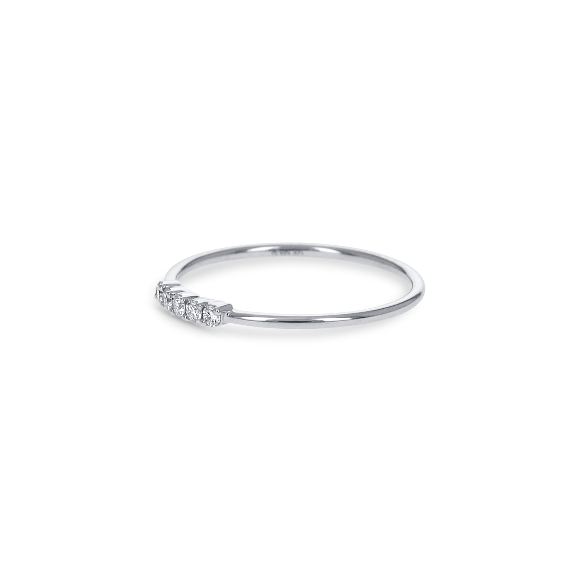 Petite Diamond Ring in 14kt White Gold