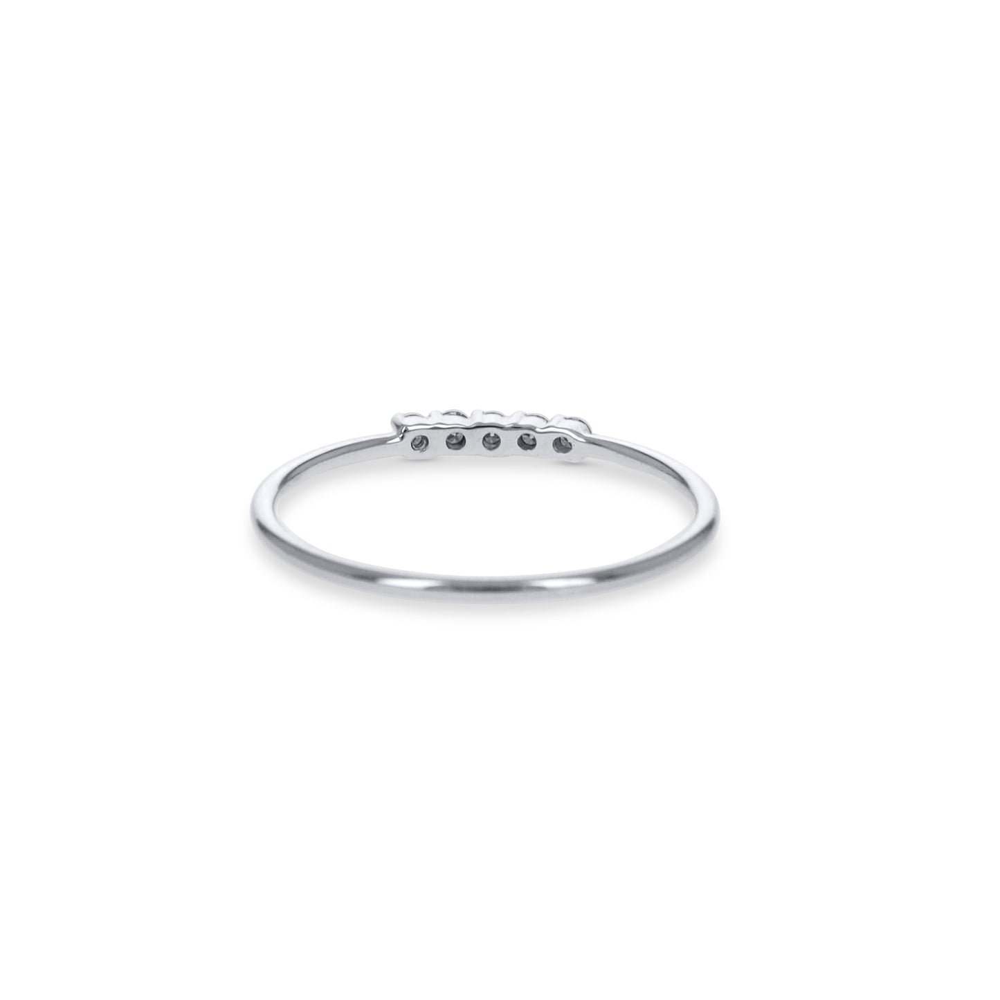 Simple White Gold Diamond Ring