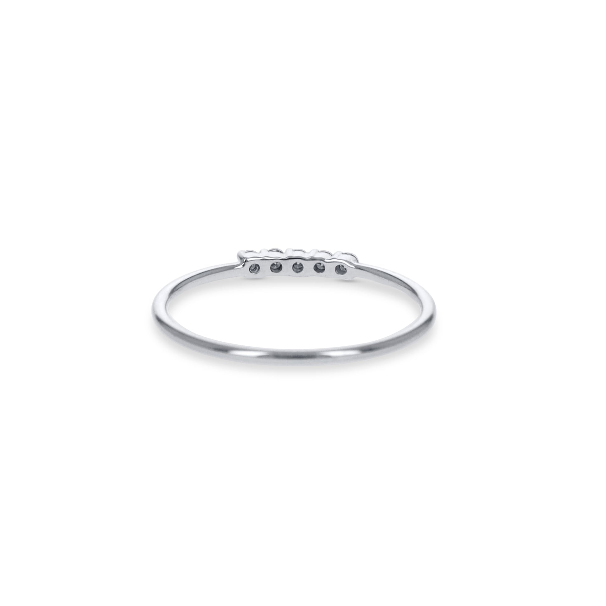 Simple White Gold Diamond Ring
