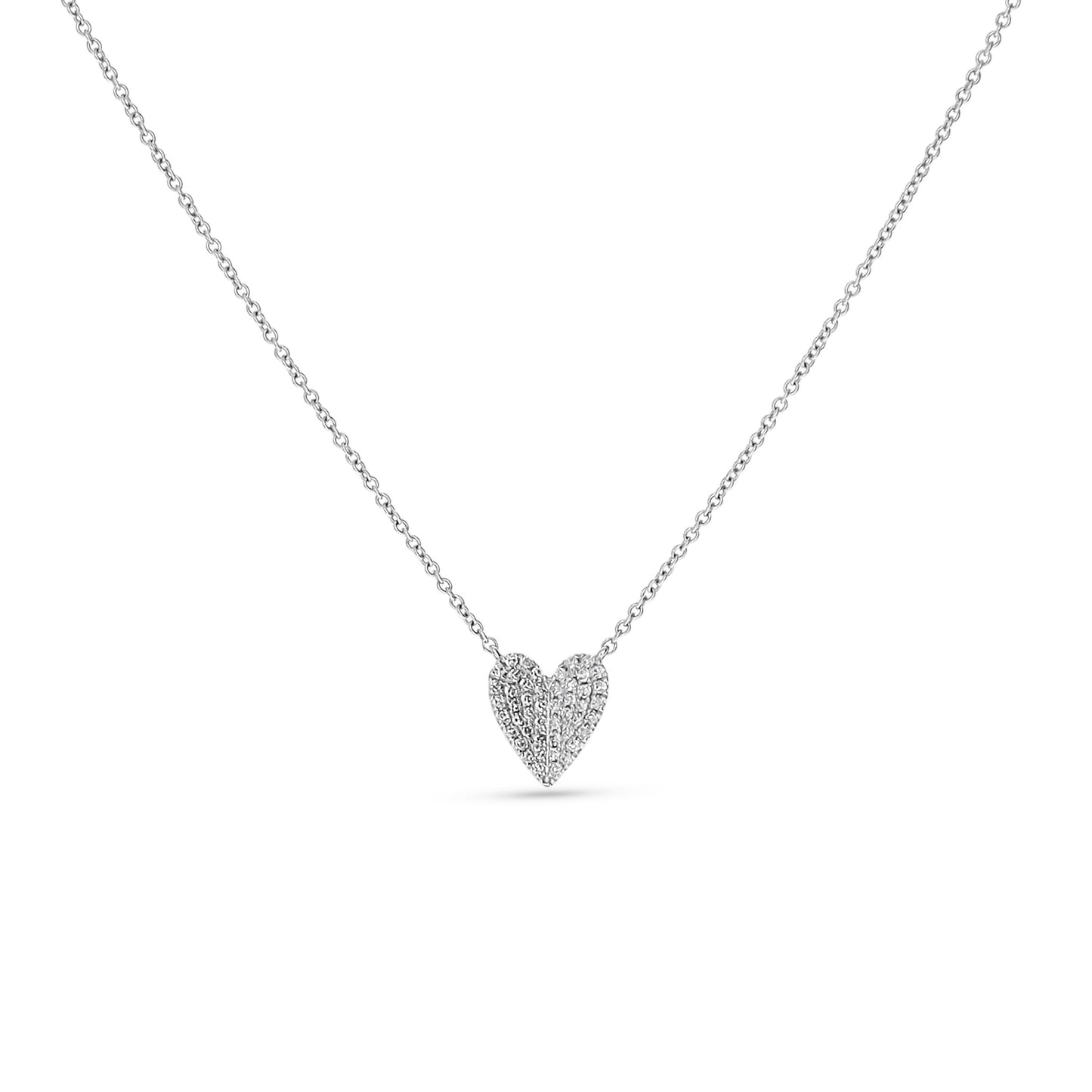 Folded Diamond Heart Necklace