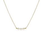White Pearl Bar Necklace in Gold from Alexandra marks jewelry