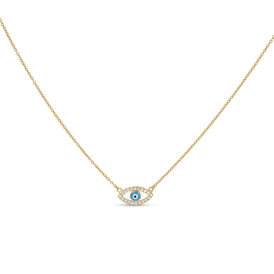 Gold Evil Eye Classic Necklace from Alexandra Marks Jewelry