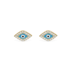 Small Turquoise Enamel Evil Eye Stud Earrings from Alexandra Marks Jewelry