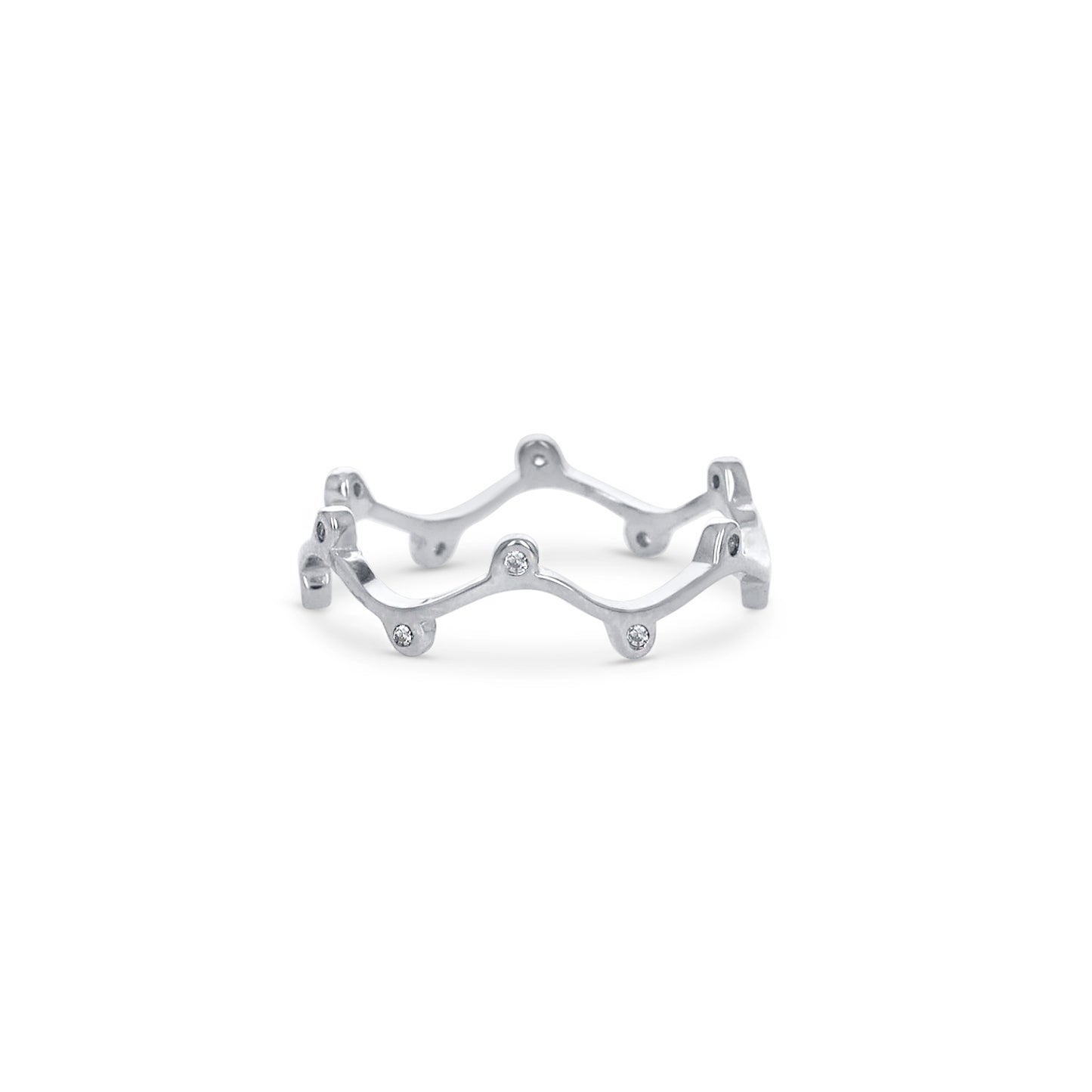 Silver Thin Organic Stacking Ring