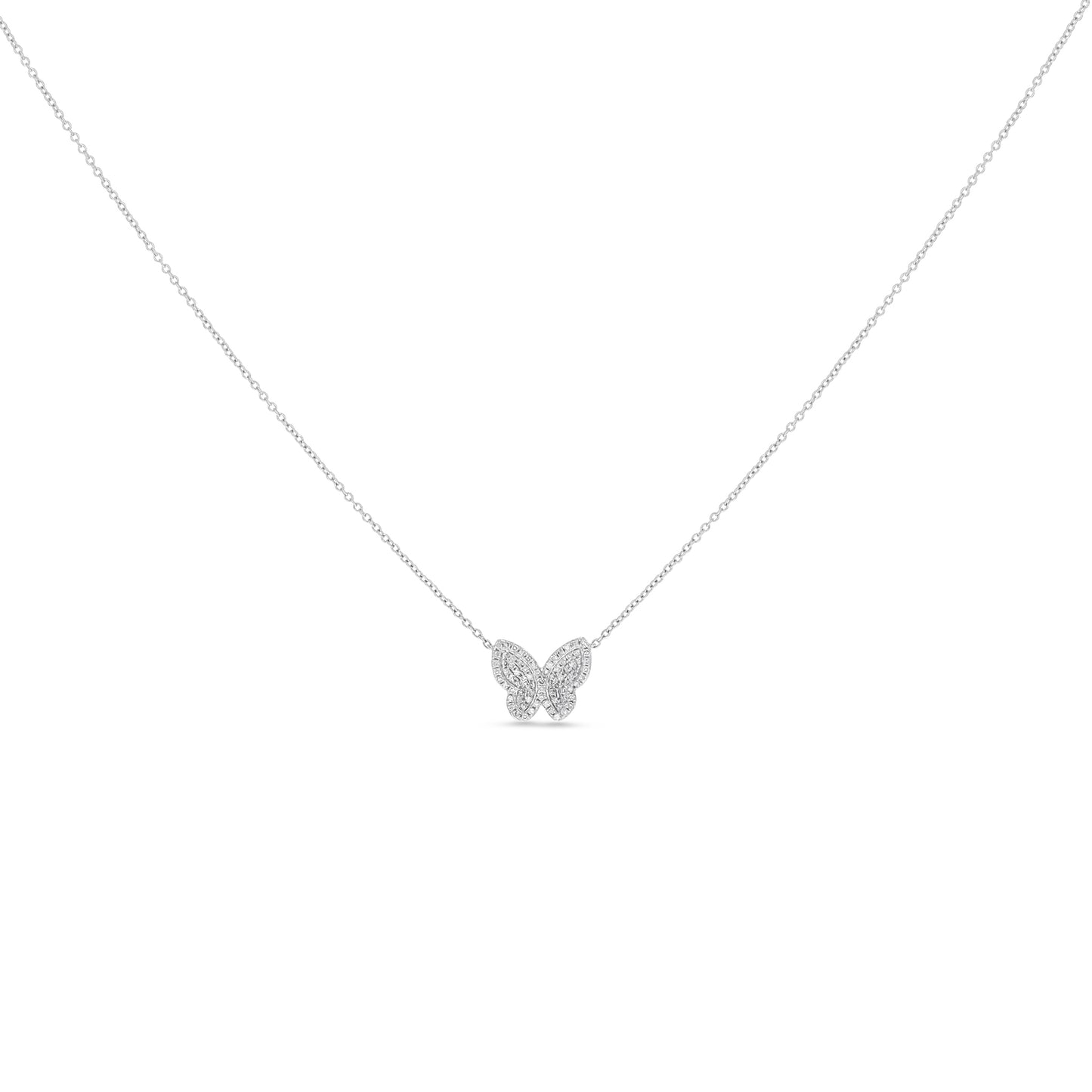 Dainty Butterfly Diamond Necklace from Alexandra Marks Jewelry