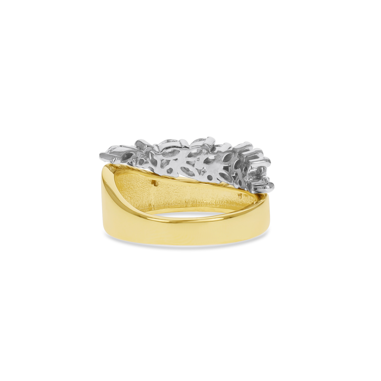 Wide CZ Statement Ring in Gold