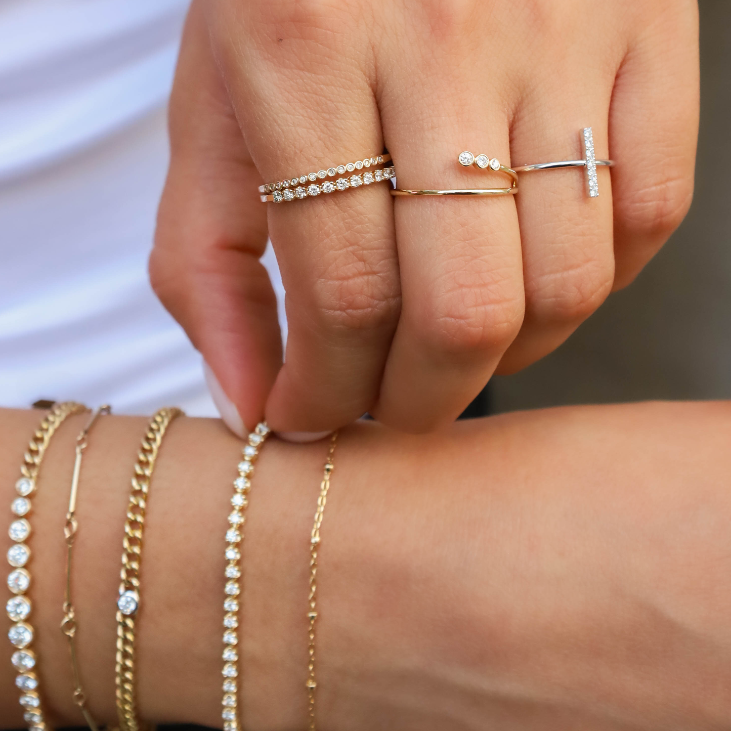 Diamond Ring Stack from Alexandra Marks Jewelry