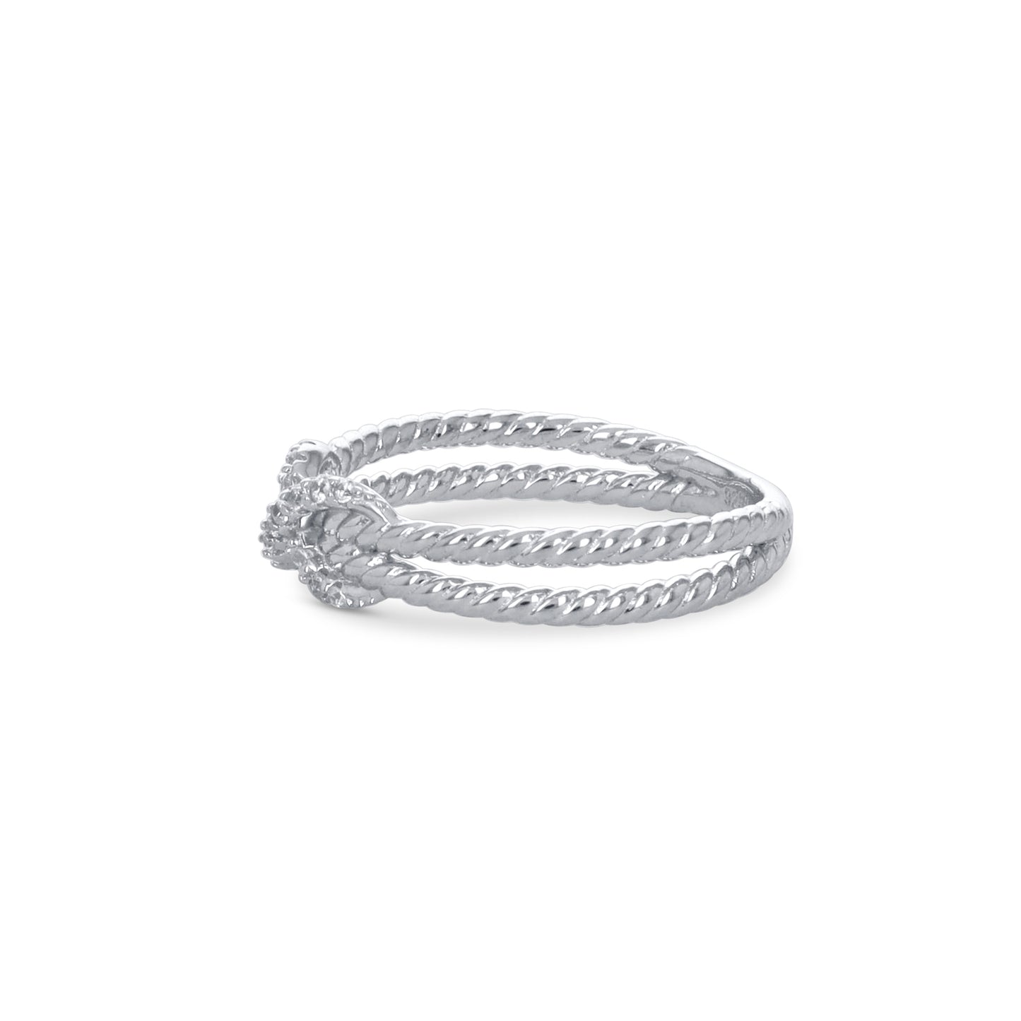 Silver Twisted Criss Cross Ring Alexandra Marks Jewelry