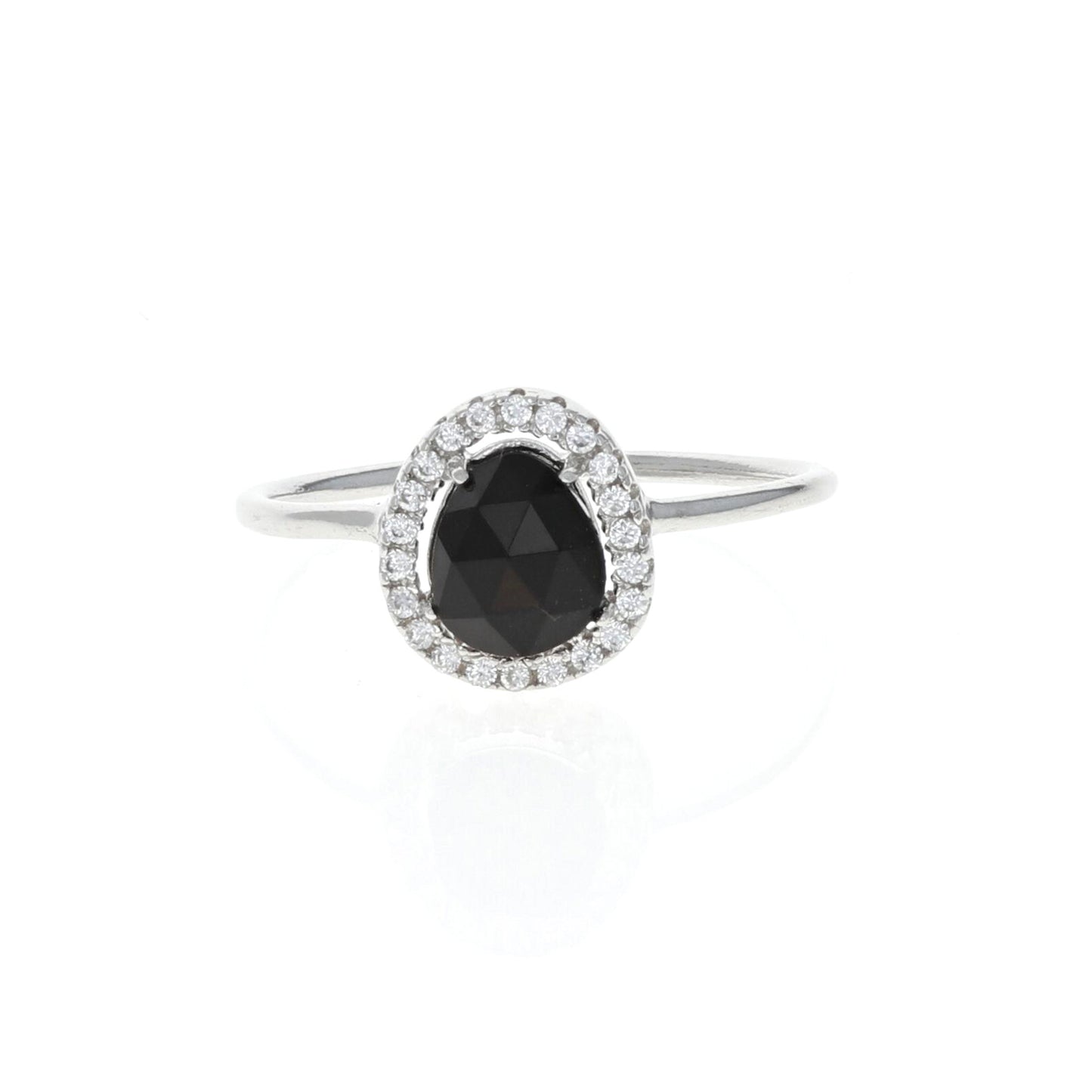 Sterling Silver Onyx Dainty Gemstone Ring - Alexandra Marks jewelry