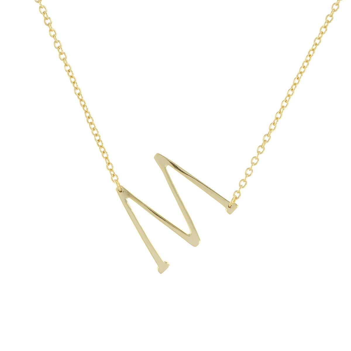 Alexandra Marks Sideways Letter A Initial Necklace