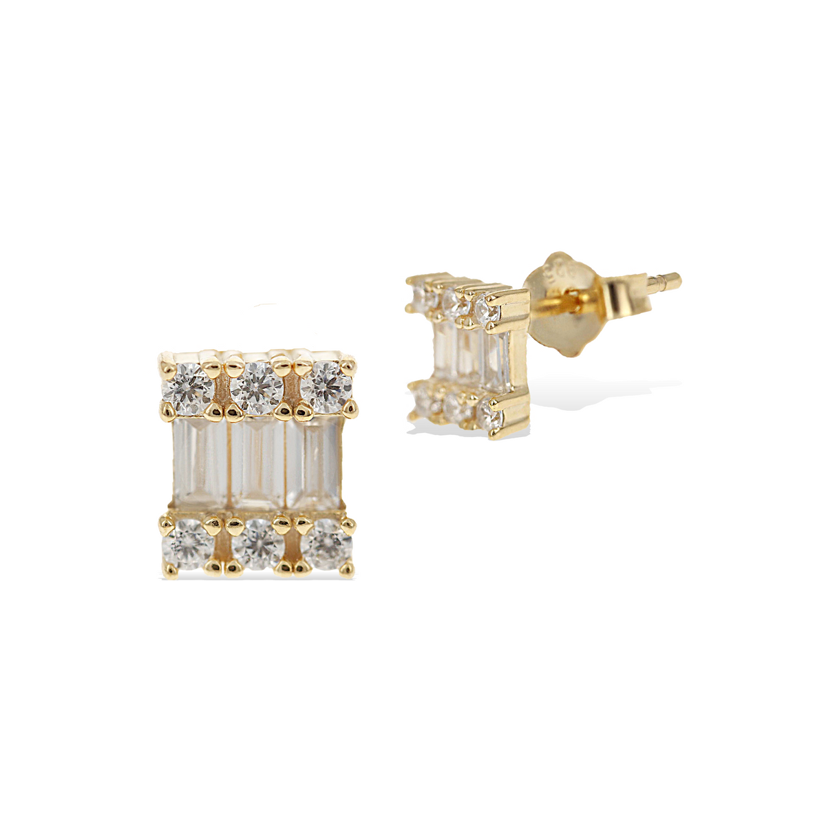 Alexandra Marks Jewelry Small Hexagon Stud Earrings