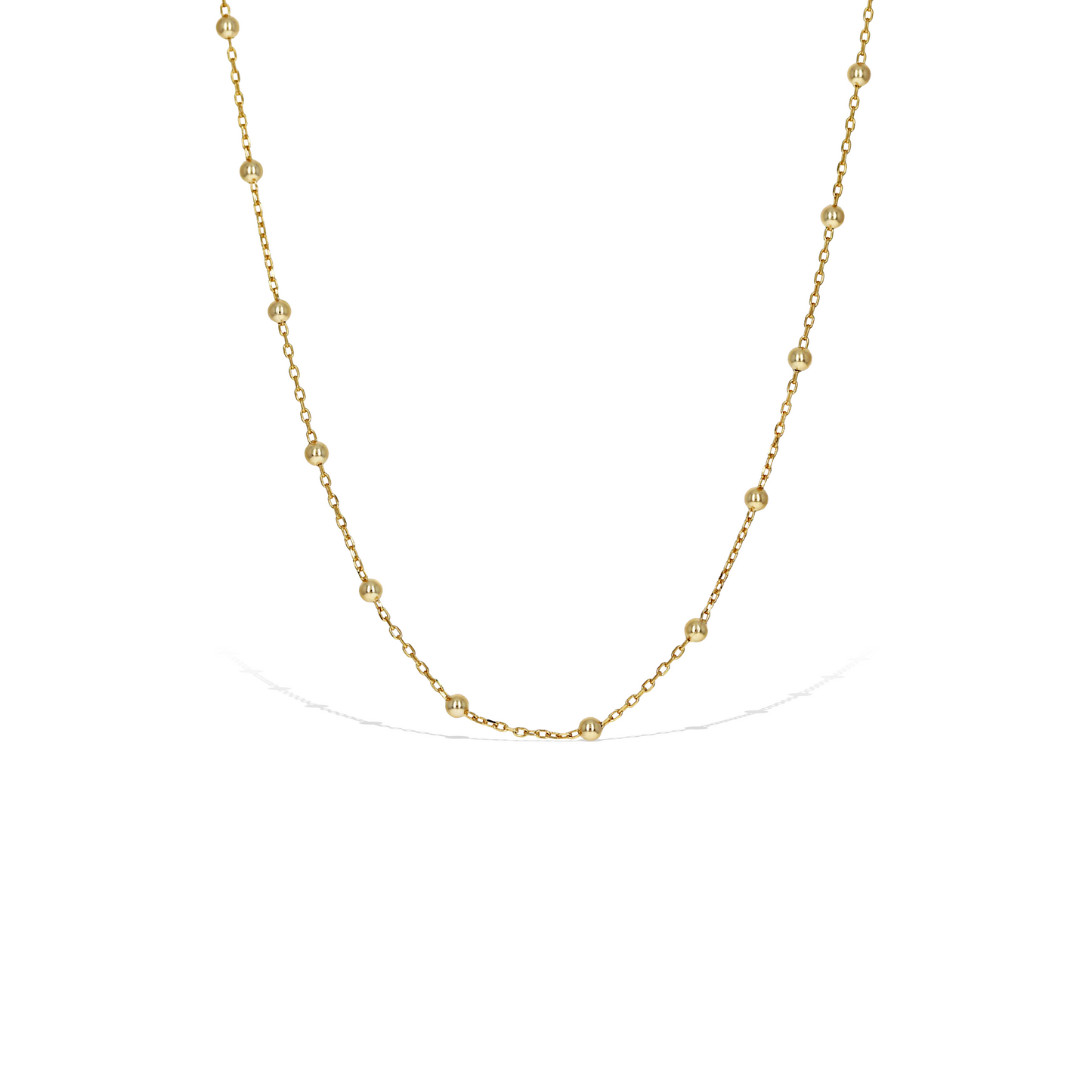 Gold Plated Sterling Silver Thin Chain Choker Necklace - Alexandra Marks Jewelry