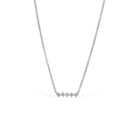 Alexandra Marks | Mini Diamond Bar Necklace in 14kt White Gold