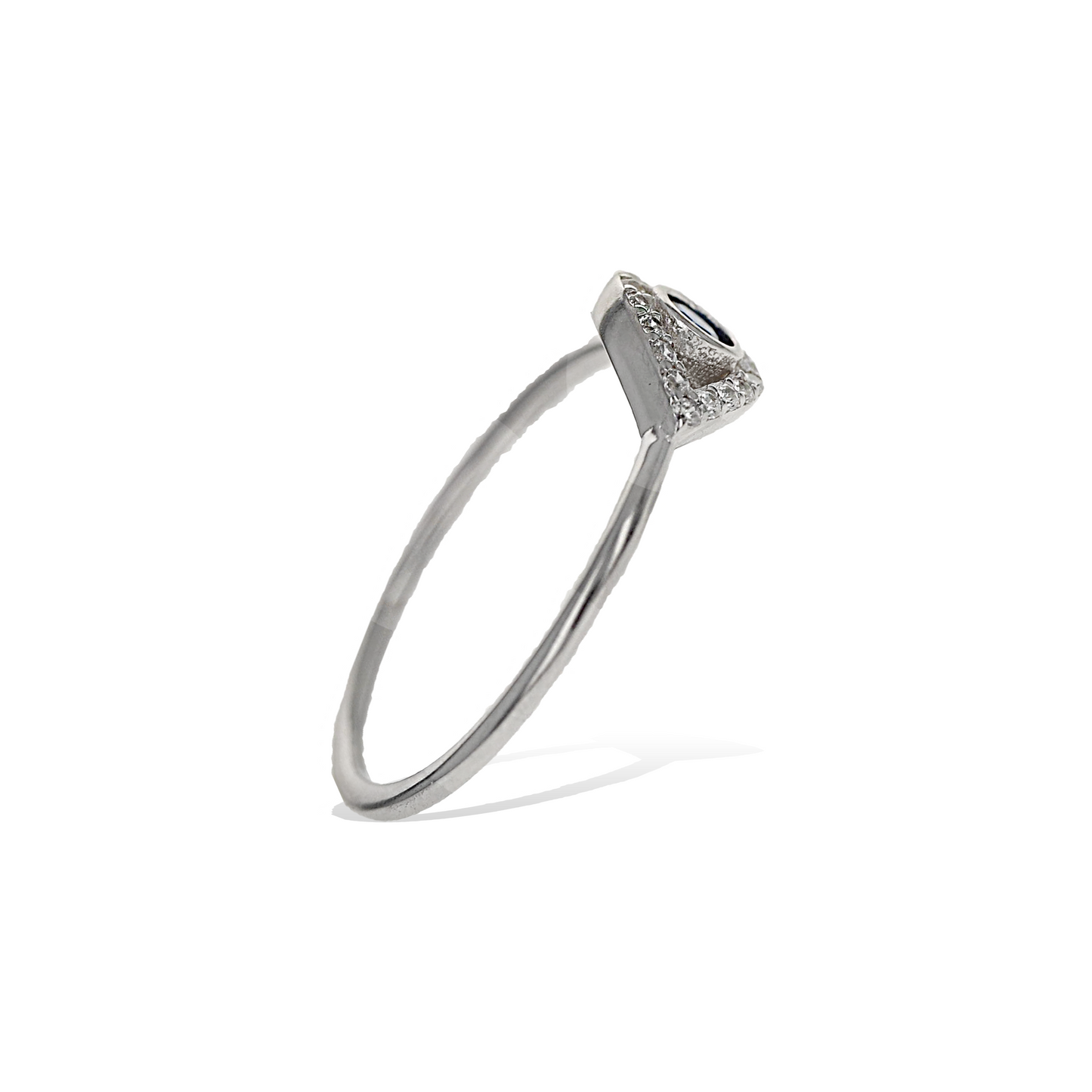 Sterling silver evil eye ring