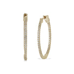 Thin gold inside-outside hoop earrings | Alexandra Marks Jewelry