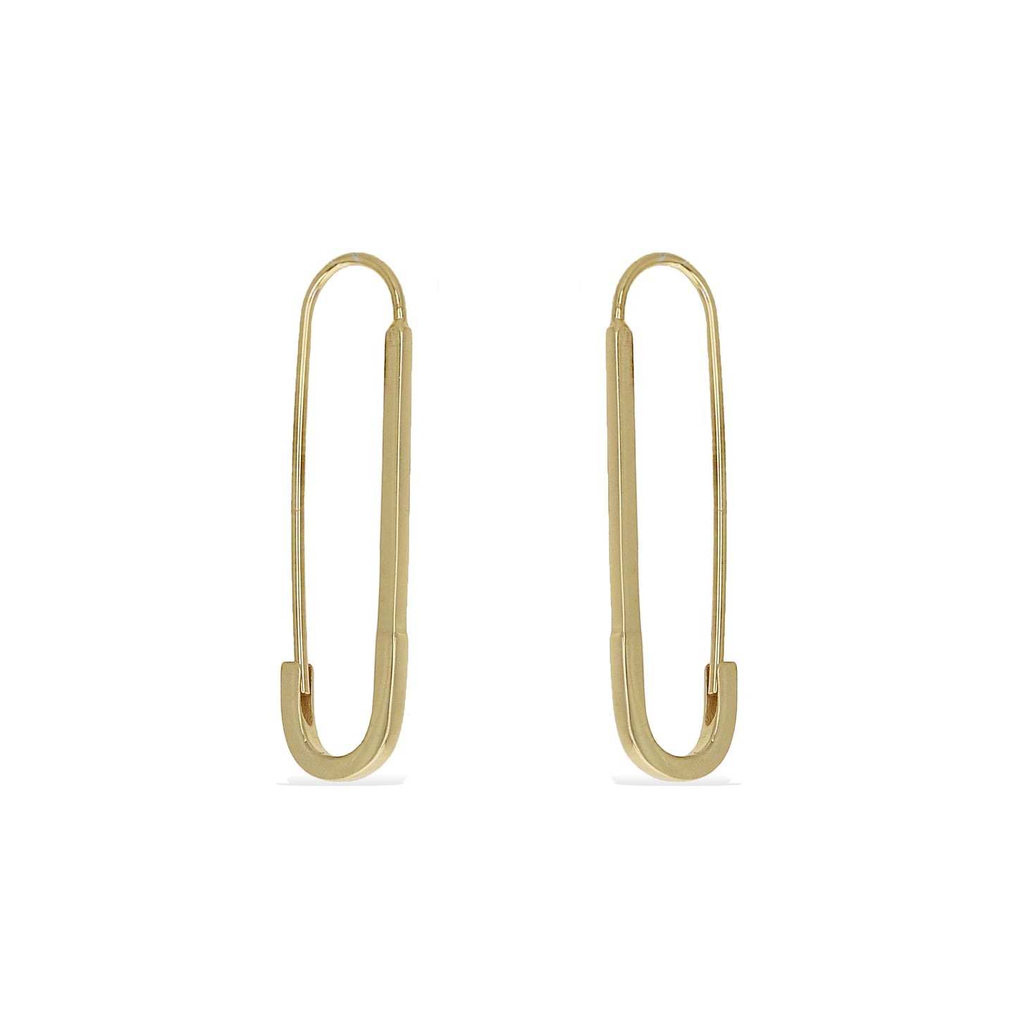 Gold Safety Pin Hoop Earrings | Alexandra Marks Jewelry
