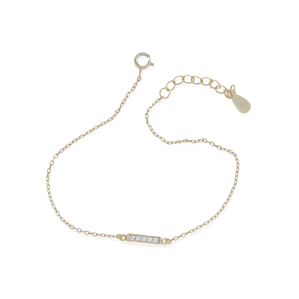 Small Bar Bracelet in Gold From Alexandra Marks Jewelry