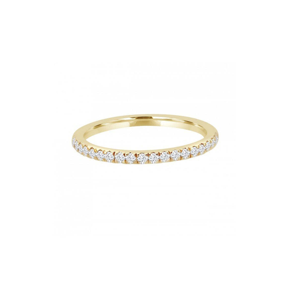 Pave Diamond .25ctw Thin 14kt Gold Stacking Ring