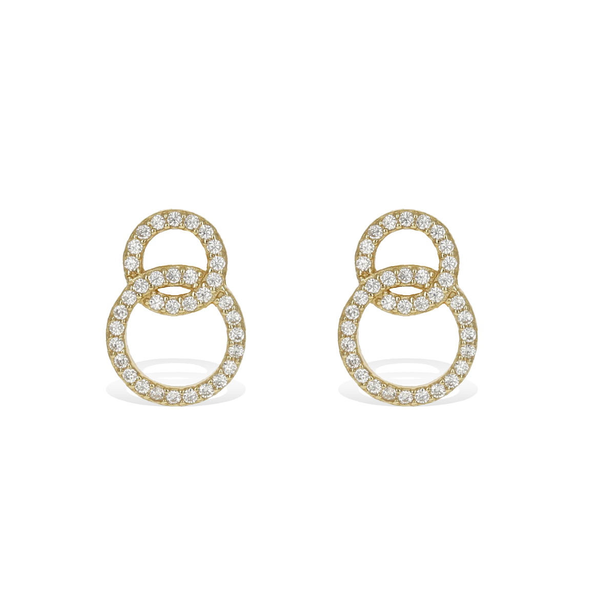 Double Interlocking Circle Studs