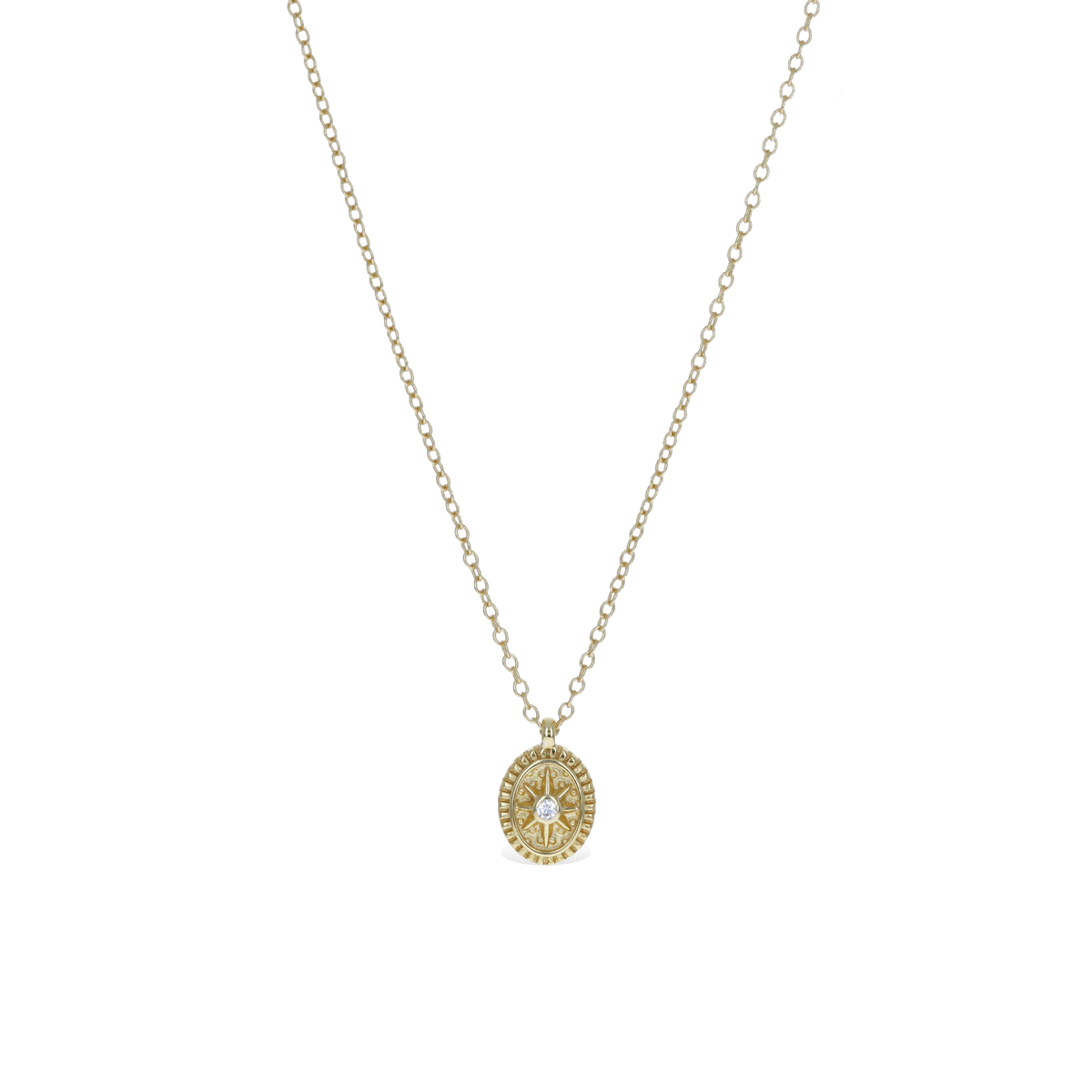 Dainty Vintage Compass Charm Necklace Alexandra Marks Jewelry