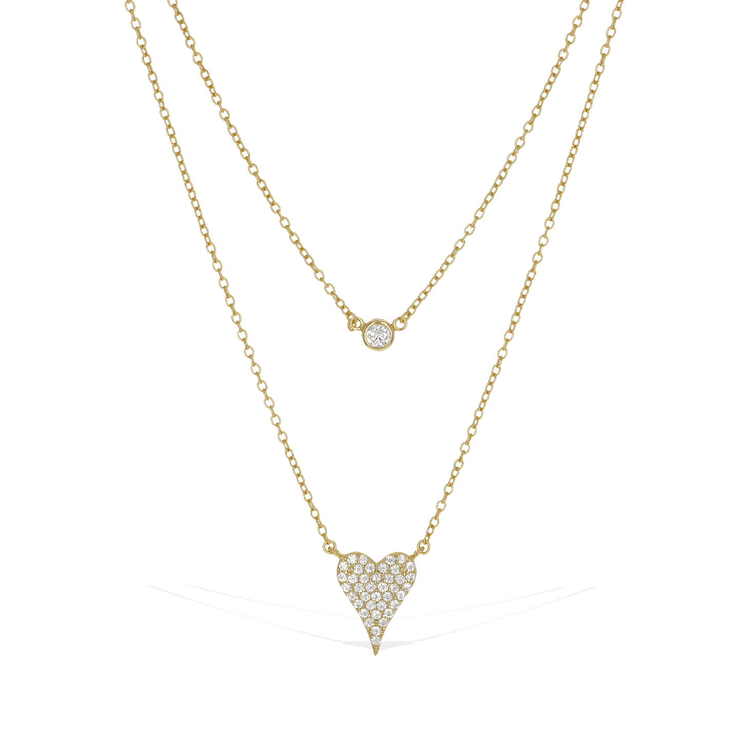 Dainty Gold Heart Necklace - Alexandra Marks Jewelry