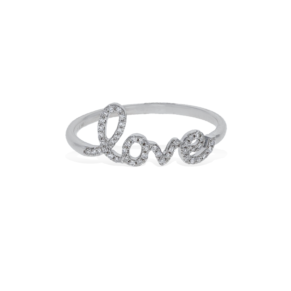 Love script diamond ring Clearance