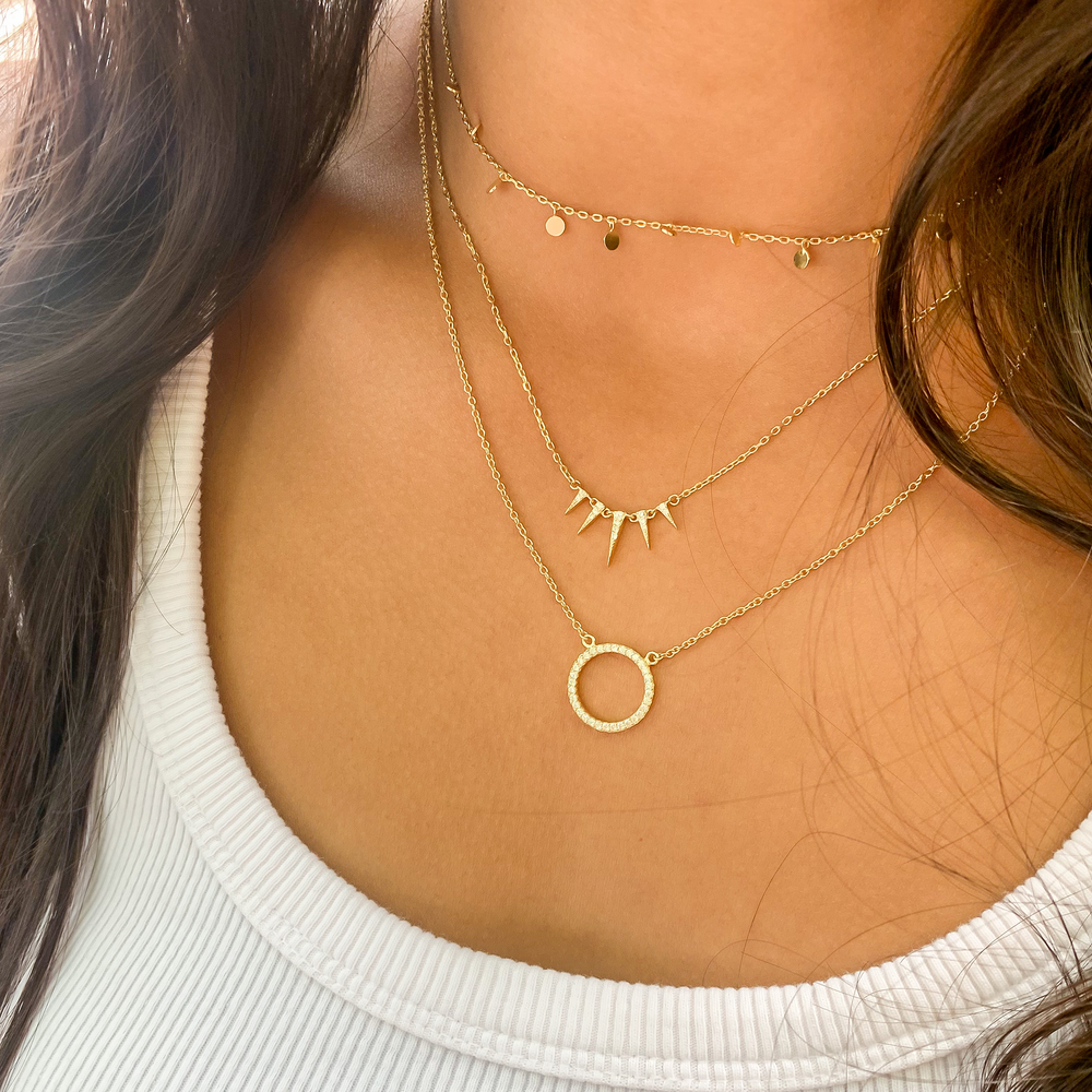 Gold Open Circle Cz Necklace | Alexandra Marks Jewelry