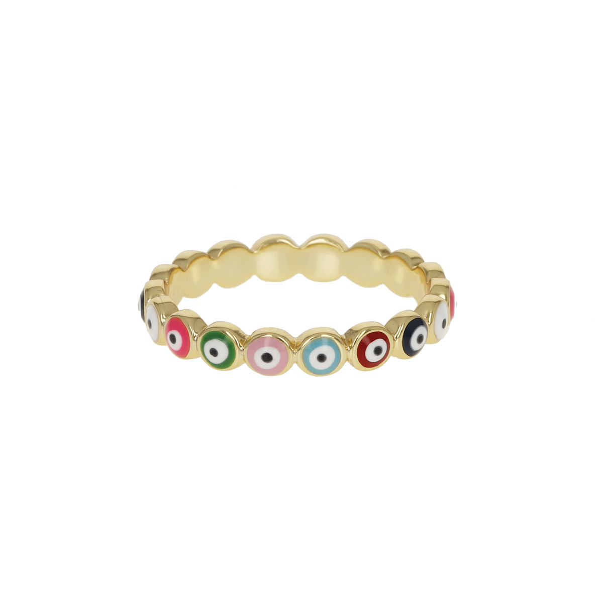 Multicolor evil deals eye ring