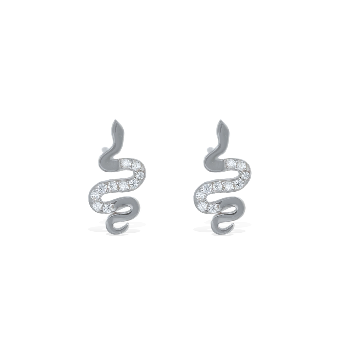 Small Snake Sterling Silver Stud Earrings - Alexandra Marks
