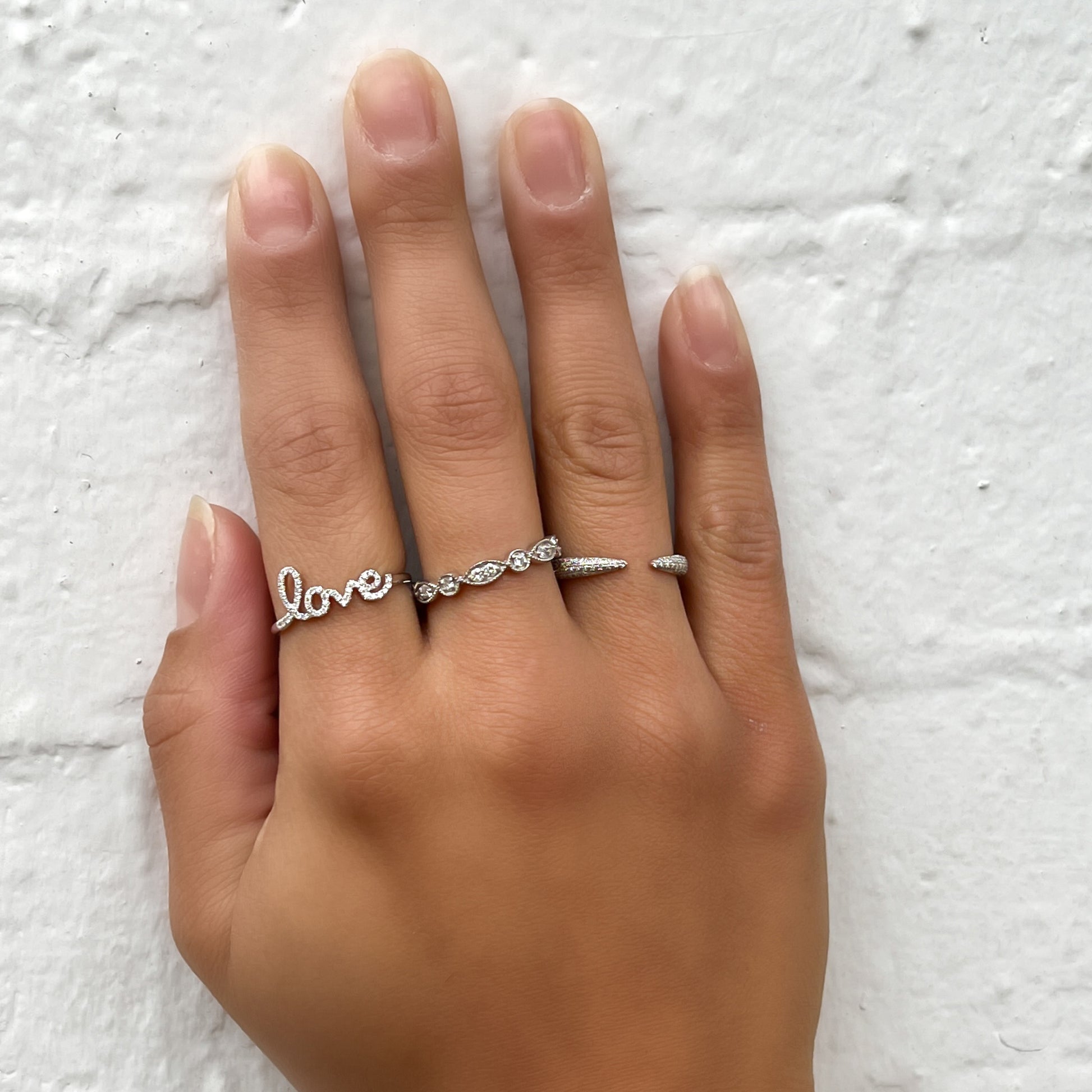 Classic Love Script Diamond Ring | Alexandra Marks Jewelry