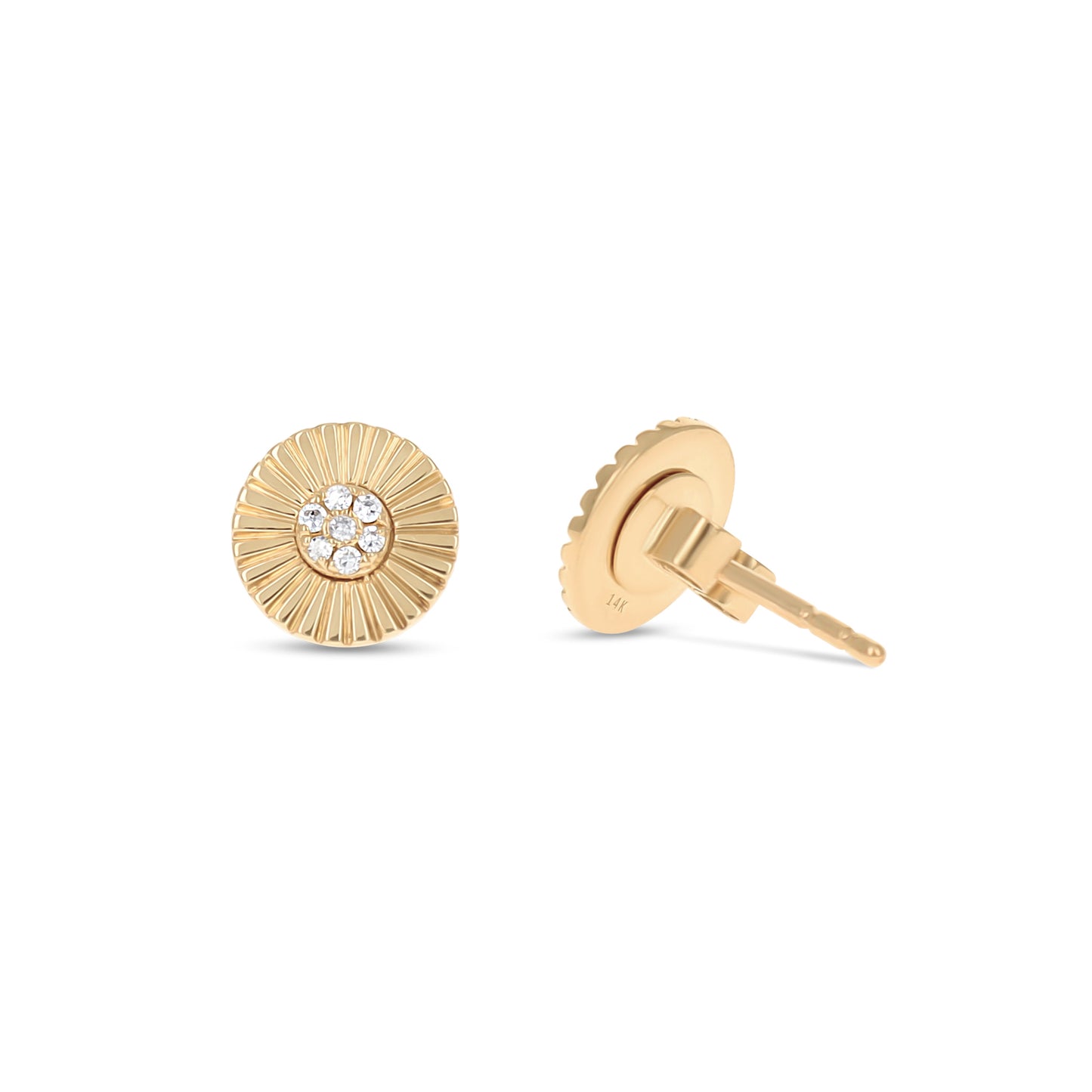 Diamond Starburst Earrings 14kt Gold | Alexandra Marks Jewelry