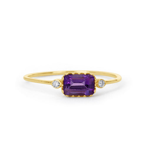 Amethyst Birthstone Ring in Gold from Alexandra Marks Jewelry 