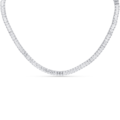 Emerald Cut CZ Tennis Necklace from Alexandra Marks Jewelry