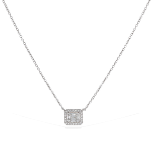 Mixed Round and Baguette Diamond Necklace from Alexandra Marks Jewelry