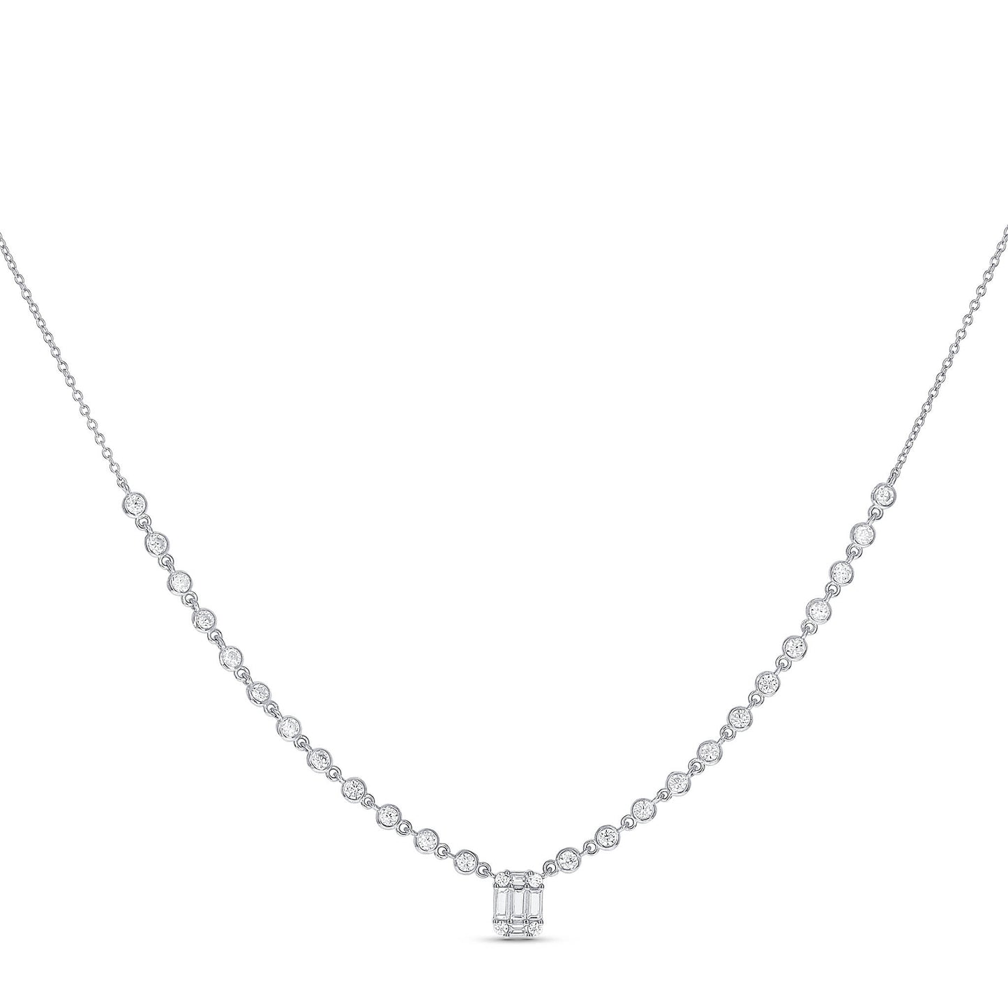 Silver Tennis Dainty Necklace | Alexandra Marks Jewelry