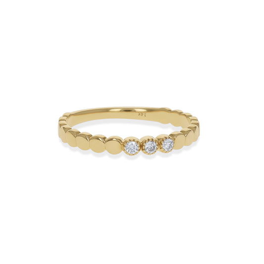 Diamond Circle Ring in 14kt Gold | Alexandra Marks Jewelry