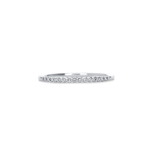 Small Round Diamond Ring in White Gold From Alexandra Marks Jewelry