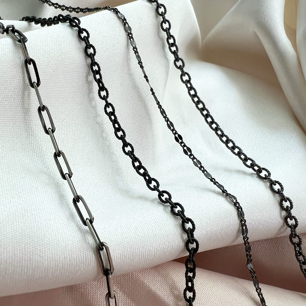 Black Permanent Forever Bracelet Chains From Alexandra Marks Jewelry in Chicago