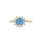 Blue Opal Ring in Gold | Alexandra Marks Jewelry