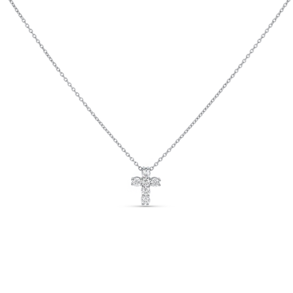 Sterling Silver CZ Cross Necklace from Alexandra Marks Jewelry. 