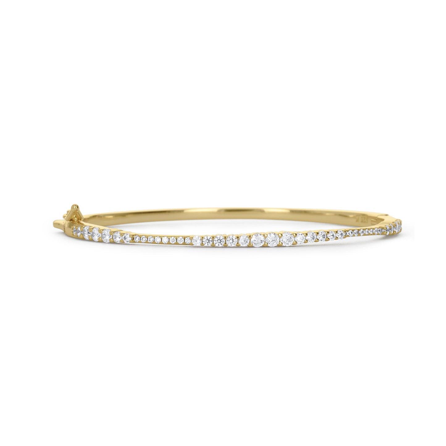 Graduated CZ Tennis Bangle Bracelet in Gold from Alexandra Marks Jewelry