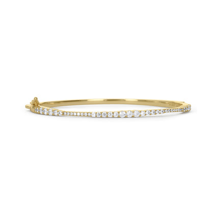 Graduated CZ Tennis Bangle Bracelet in Gold from Alexandra Marks Jewelry