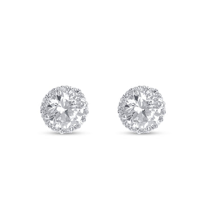 Silver Halo Stud Earrings - Alexandra Marks Jewelry