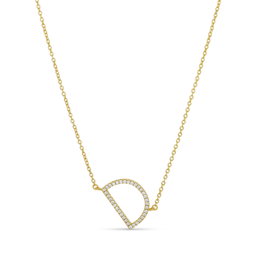 Letter D Initial Necklace CZ | Alexandra Marks Jewelry