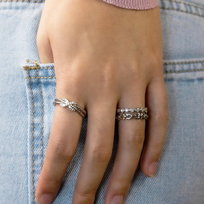 Silver Criss Cross Ring from Alexandra Marks Jewelry