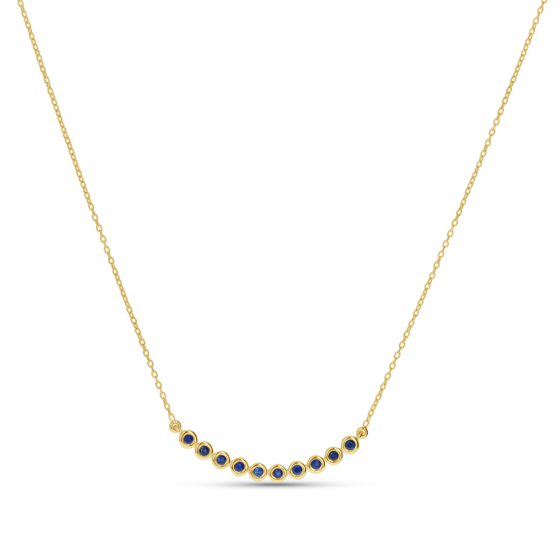 Modern Sapphire Bar Necklace from Alexandra Marks Jewelry 