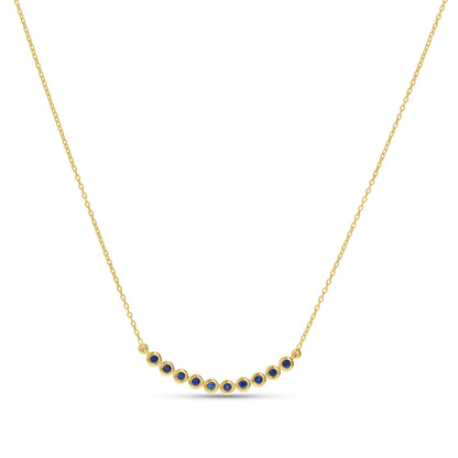 Modern Sapphire Bar Necklace from Alexandra Marks Jewelry 