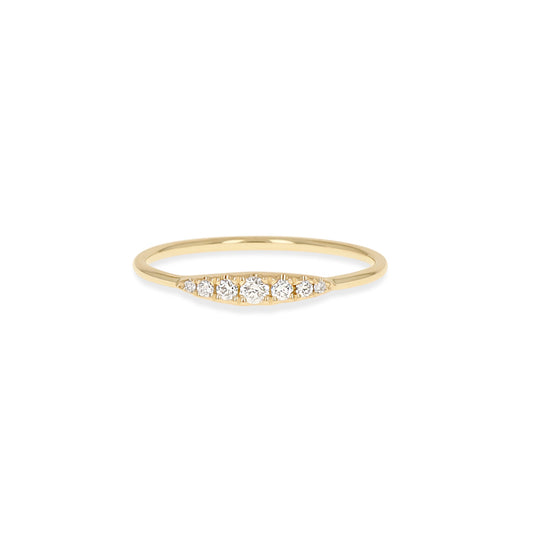 Curved Bar Ring in 14kt Gold from Alexandra Marks Jewelry