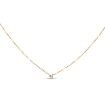 Triple Baguette Diamond Bar Necklace from Alexandra Marks Jewelry